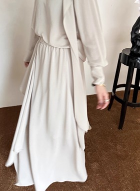 ASCRIPTION25春夏女士气质温柔风叠叠蛋糕裙垂感A字半身长裙