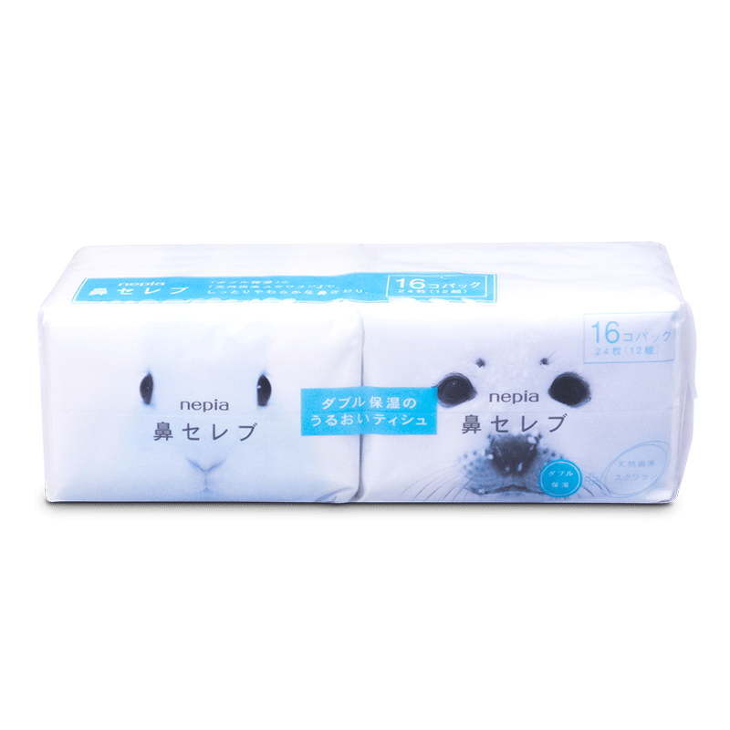 妮飘 鼻子贵族柔软保湿便携式纸巾手帕纸 2层*16包