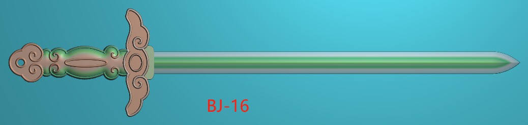 宝剑玩具桃木剑精雕图挂件电影电视剧道具浮雕图灰度图