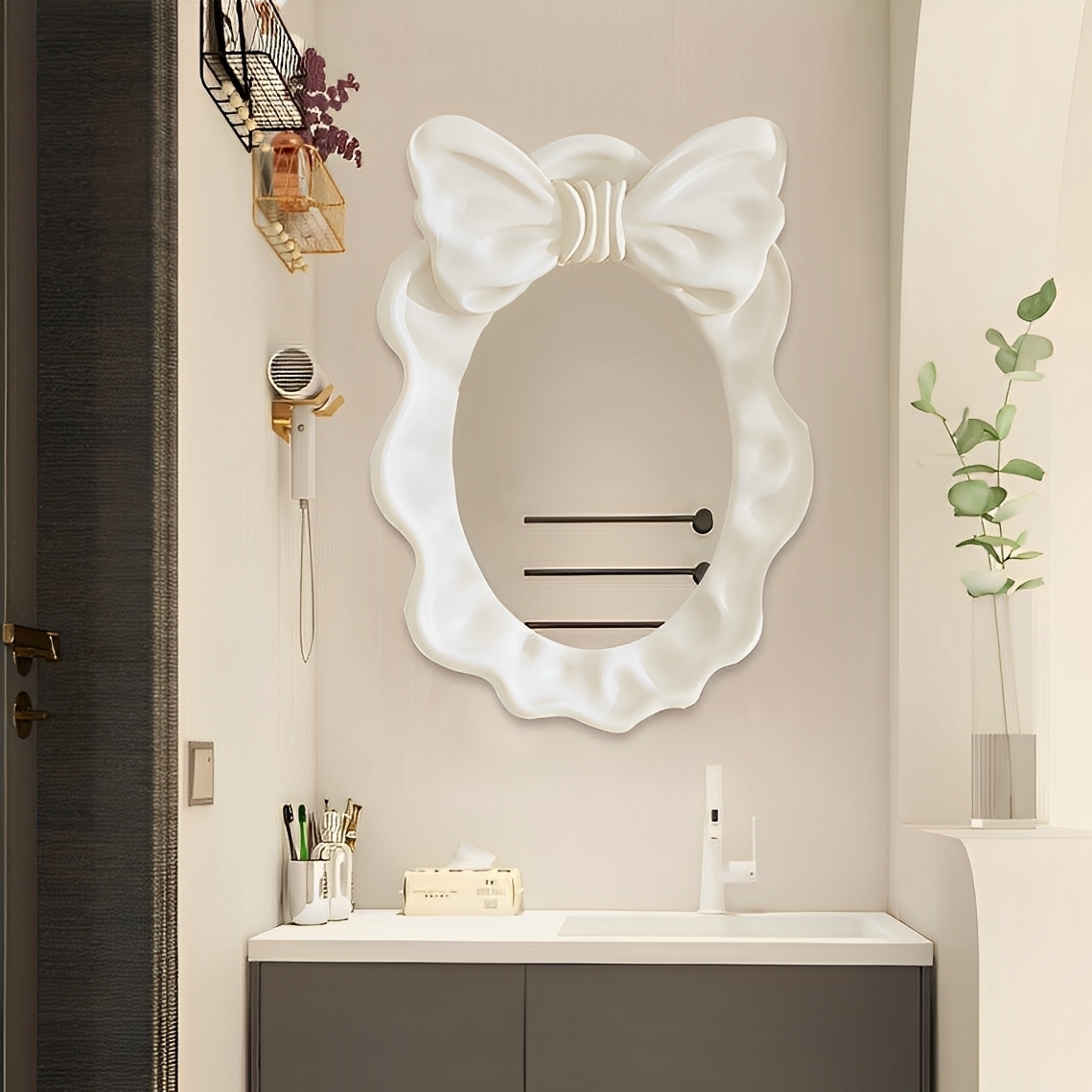 法式奶油风智能卫浴镜家用网红