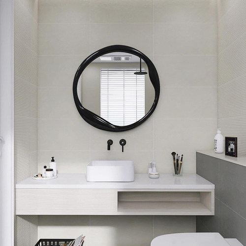 北欧浴室镜设计师挂墙艺术化妆镜