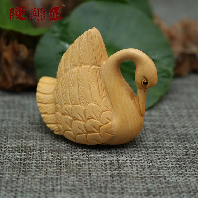 商务婚庆生日小叶黄杨木雕包邮