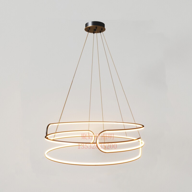 后现代简约法式奶油风客厅卧室吊灯设计师款样板房咖啡厅科技灯具