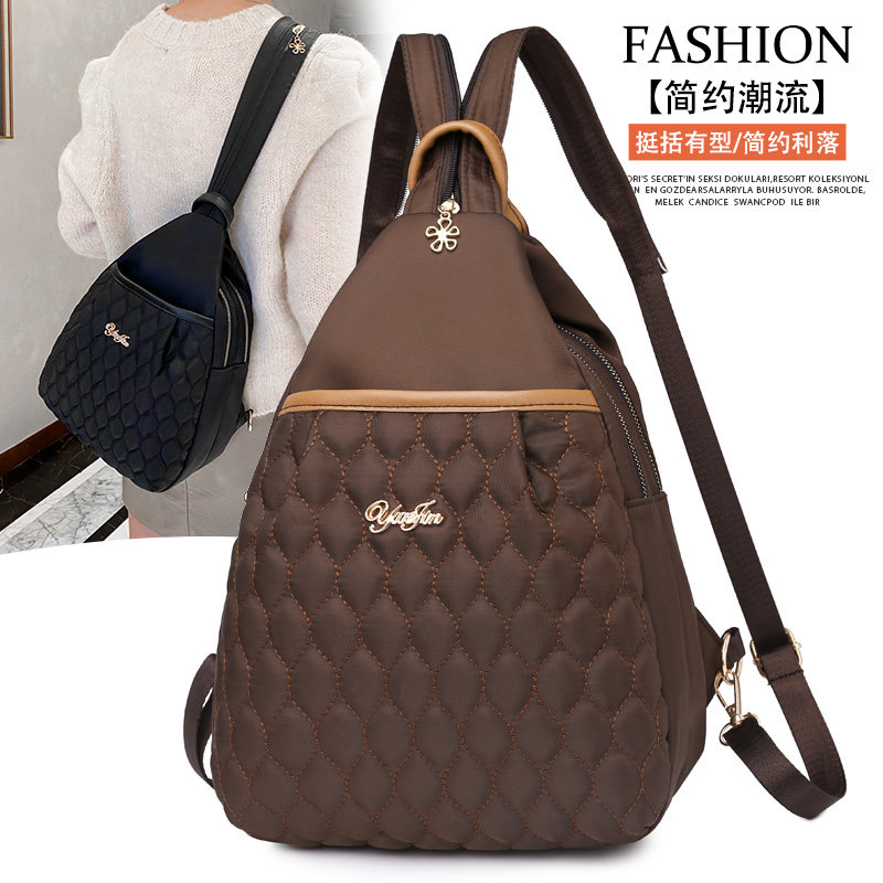 防水牛津布双肩包女2023新款韩版百搭胸包时尚旅行防盗女士小背包,箱包皮具/热销女包/男包,双肩背包,淘宝优惠券,粉丝福利购,淘宝优惠卷