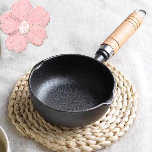 新款泼油锅铸铁煎蛋锅平底锅蛋饺锅迷你家用铁锅神器热油小