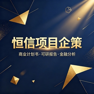 恒信项目企策｜项目立项申报 可行性研究 政府资金申请报告