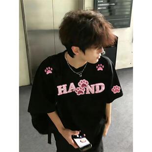 纯棉短袖t恤男款2026夏季vibe正流行宽松重磅高街新款半袖上衣ins