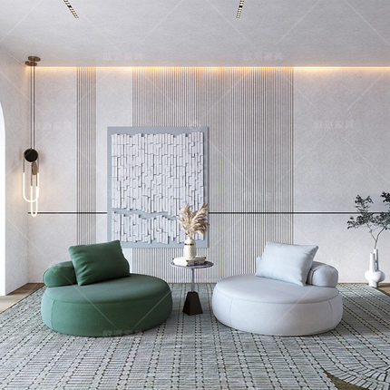 轻奢懒人榻榻米卧室VIP接待单人椅阳台躺椅简约设计师款定制沙发