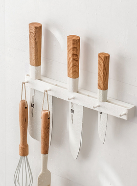 家用简约菜刀架子厨房刀架壁挂式刀座置物架免打孔刀具收纳架插刀