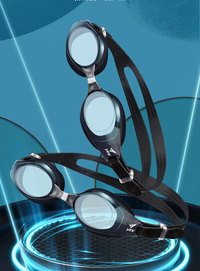 View泳镜防水防雾高清近视游泳眼镜女泳帽套装大框男士装备tabata