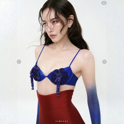 fanciclub代购串珠文胸半裙