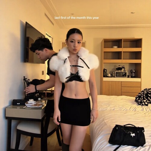 fanciclub代购短款人造皮草外套