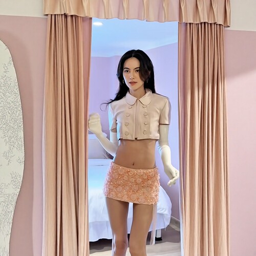 fanciclub代购短款上衣半裙