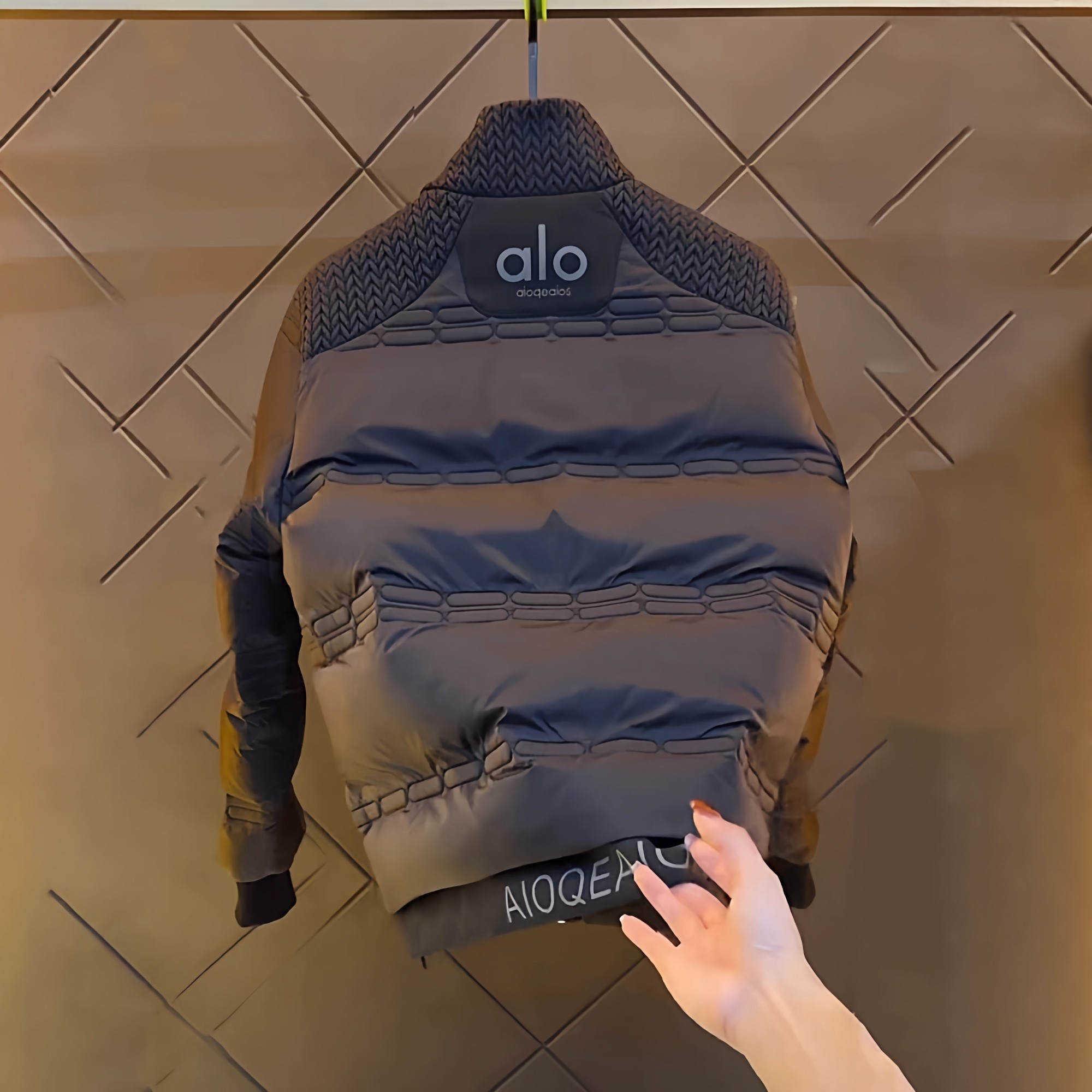 alo男款棉服男士上衣男装冬装立领高级韩版百搭保暖棉衣休闲外套