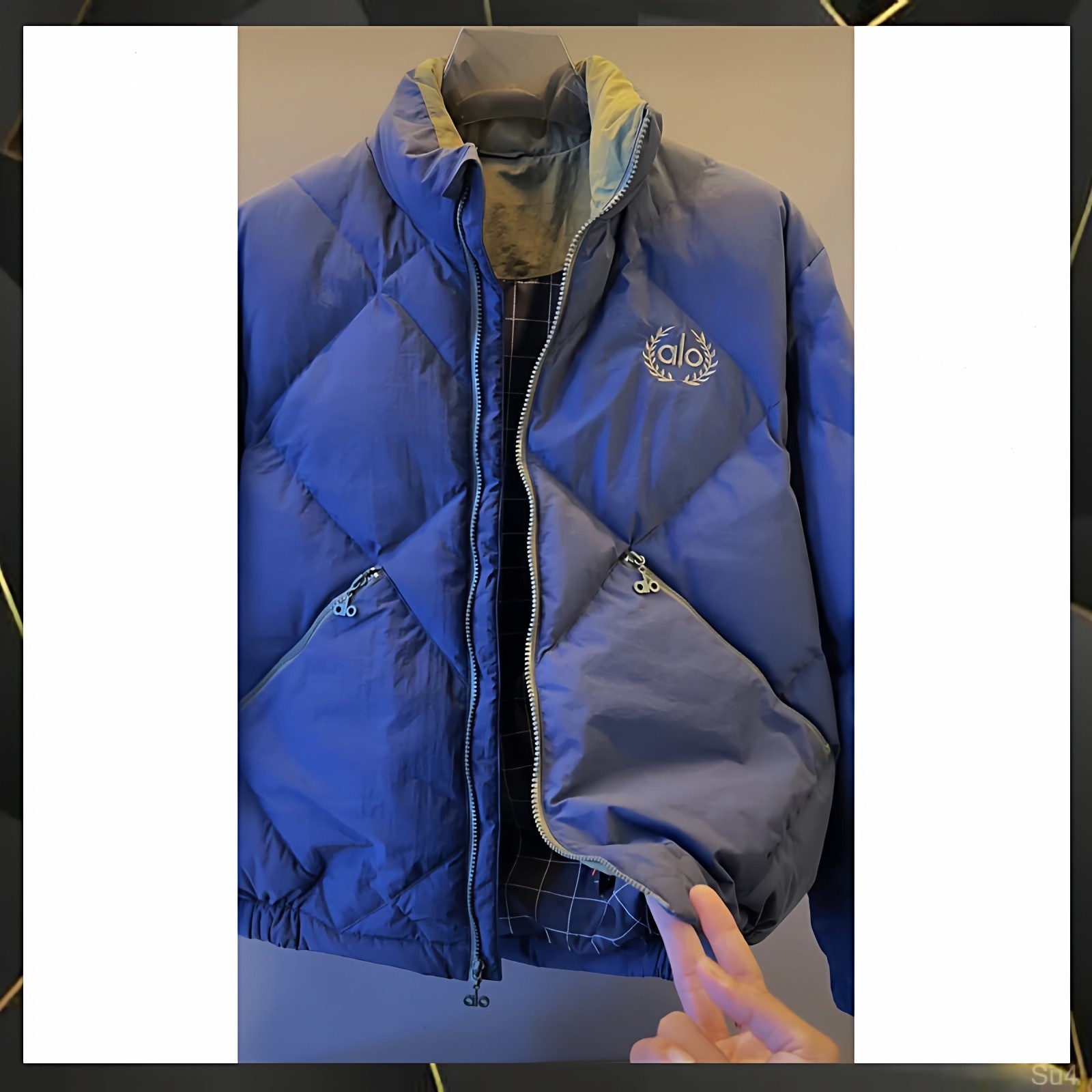 2025冬季alo男装棉衣男士轻奢高级感立领外套棉服男款休闲百搭潮