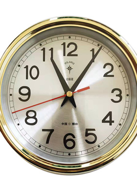 370204 SY5C北极星船用石英钟带CCS证书铜壳时钟报房钟圆形简约钟