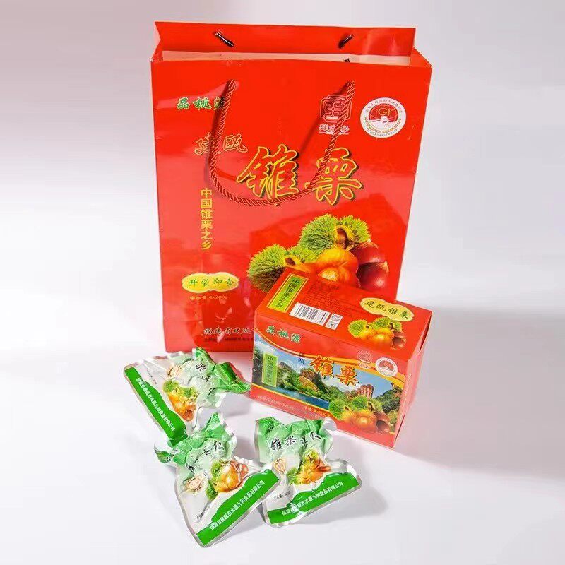 福建建瓯品桃源新锥栗去壳真空开袋即食独立小包装板栗仁送礼盒装