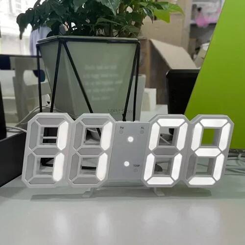 3D Clock Wall LED Digital Clock Multifunctional Creativity R