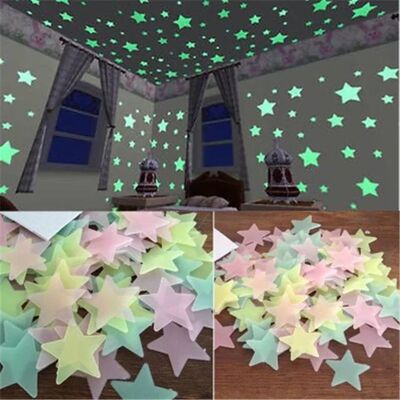 PVC Stars Glow Stickers Luminous In Dark Night Fluorescent W