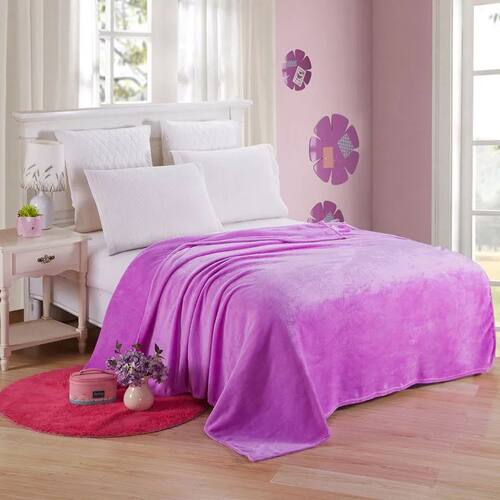 Soft Warm Coral Fleece Blanket Winter Sheet Bedspread Sofa P