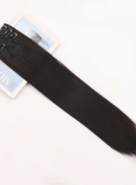 Women's Long Straight Hair Three-piece Patch Straight Hair E