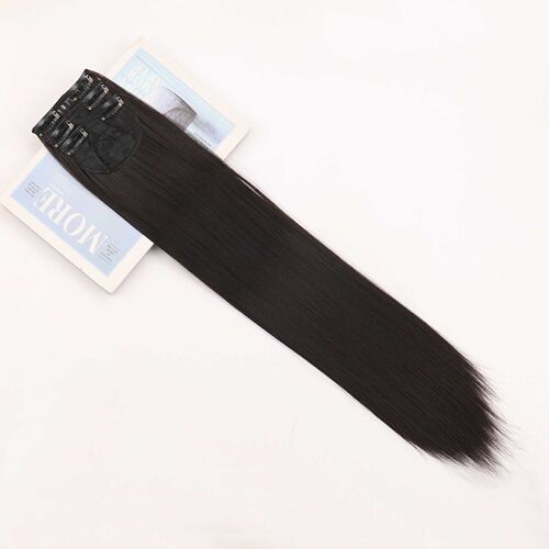 Women's Long Straight Hair Three-piece Patch Straight Hair E