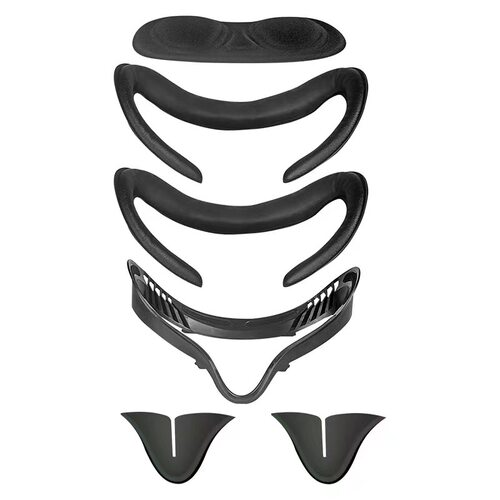 Oculus Quest2 Leather Eye Mask 6-piece Set Anti-sweat Blacko