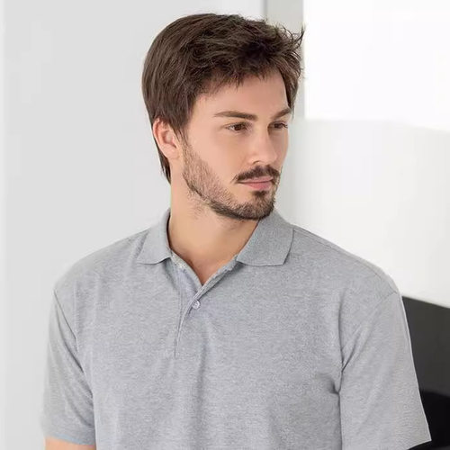 Temu/shein Men's Short Hair Fluffy High Temperature Silk Che