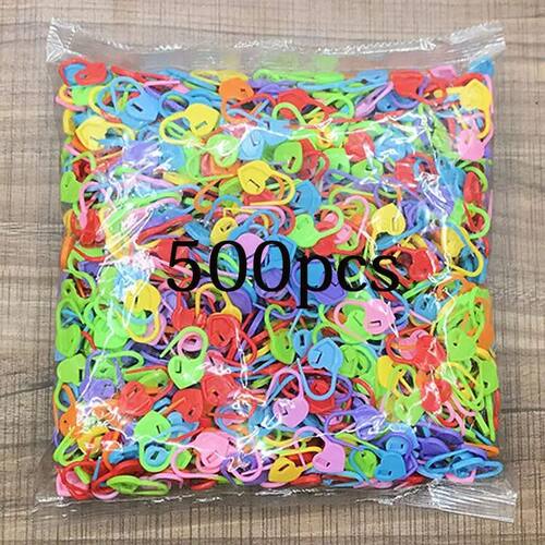 100-1000pcs Mix Color Plastic Resin Small Clip Locking Stitc