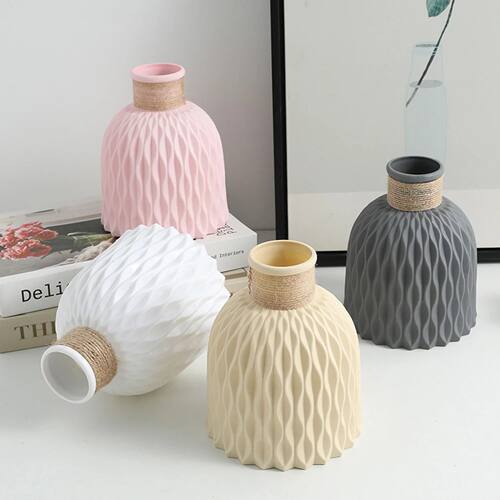 Modern Flower Vase Imitation Ceramic Flower Pot Decoration H