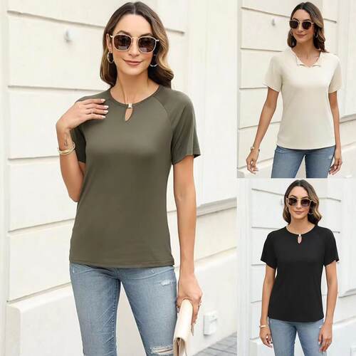 2024 Independent Station Women's Solid Color Fashion Casual