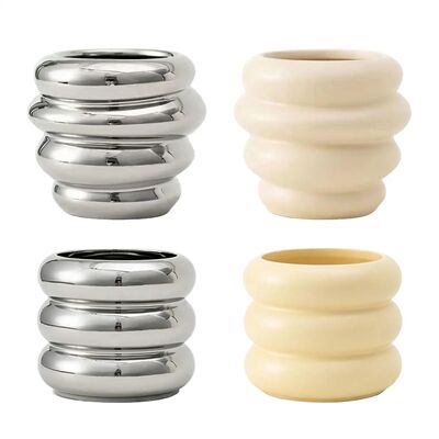 Ceramic Makeup Brush Holder Decors Planter Table Centerpiece