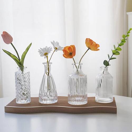 Transparent Glass Vases Aromatherapy Bottle Hydroponic Conta