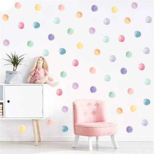 Multi-Color Dots Wall Stickers Vinyl Polka Dots Decals Circl