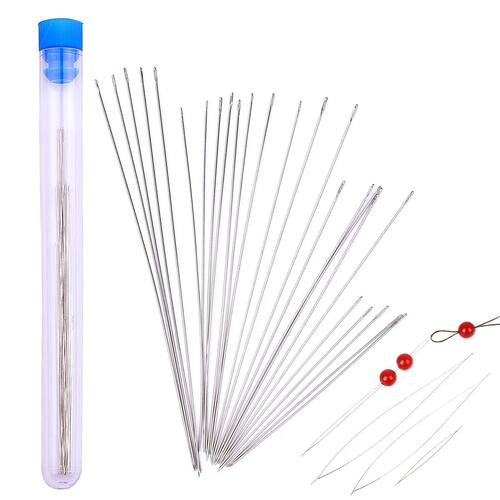 50PcsBeading Needles Seed Beads Needles Big Eye DIY Beaded N