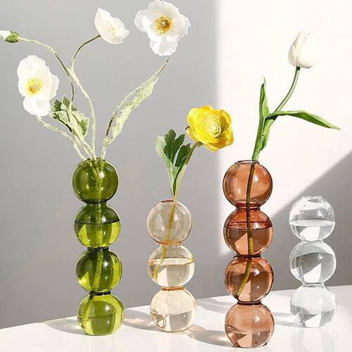 Nordic Glass Bubble Vase Flower Arrangement Hydroponic Flowe