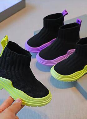 Boy/Girls shoes socks shoes 2023 spring high-top boots breat