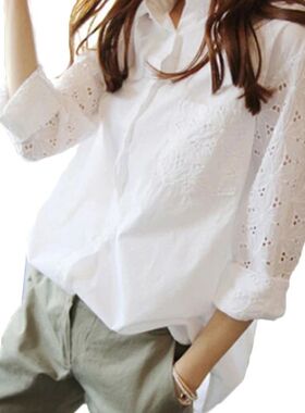 Office White Womens Shirt ops And Blouses Tunics Plus Size W