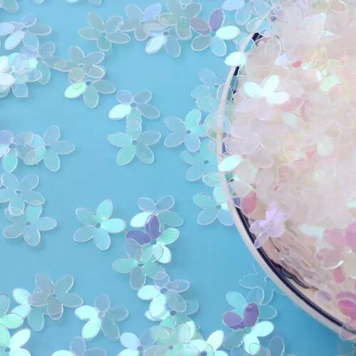 10mm sequins new three-dimensional five-leaf flower sequins