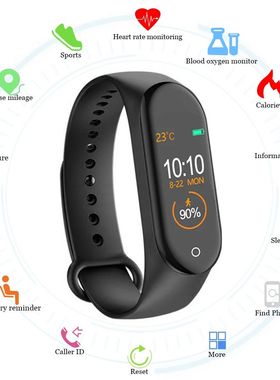 M4 Smart Bracelet Bluetooth Sports Pedometer Heart Rate Bloo