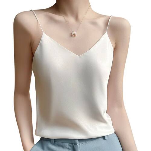 Fashion Silky Camisole Women's Inner With White Bottoming Sa