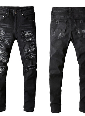 Rendamiri 669 High Sreet Black High Sreet Jeans Men's Worn P