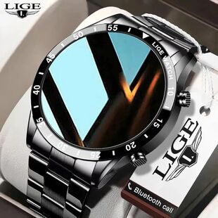 LIGE 2024 Smart Watch Men Full Circle Touch Screen Bluetooth