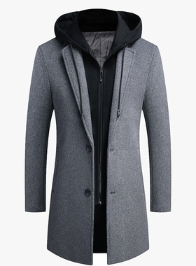 Young Men's Student Korean Style Casual Woolen Woolen Coat M