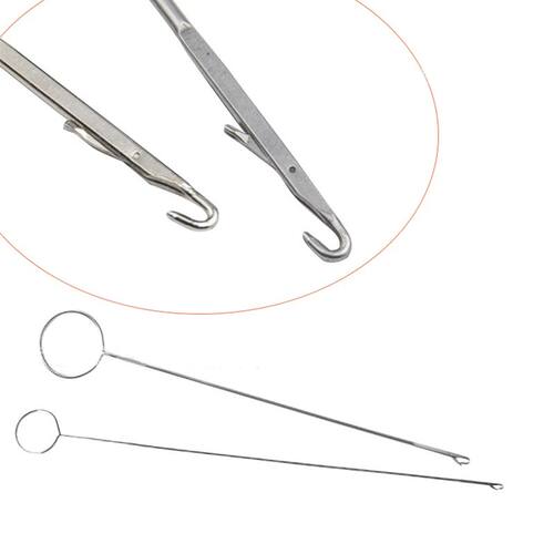 1Piece Stainless Steel Crochet Hook Loop Turner Fabric Tubes