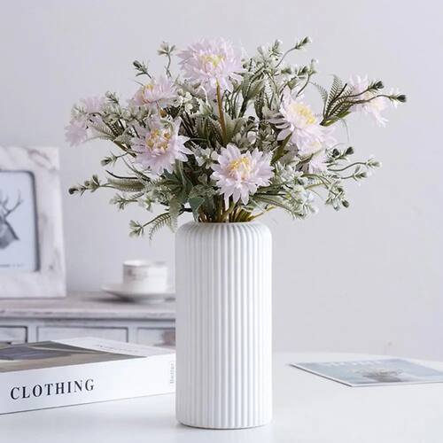Vase Decor  Practical Imitation Rattan Flower Vase Cenrepiec
