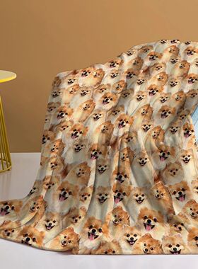 Pomeranian Throw Blanket Fuzzy Dog Blanket for Kids Pomerani