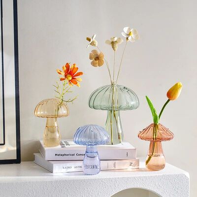 Mini Mushroom Glass Vase Hydroponic Aromatherapy Bottle Hydr