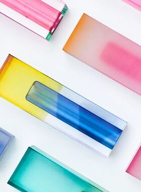 Floriddle Modern Rainbow Pillar Bud Vase Tabletop Glass Vase