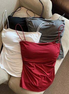 Summer Camis Tank Casual ops Women With Built In Bra Spaghet